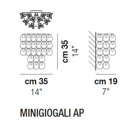 Настенный светильник Vistosi MINIGIOGALI AP E14 CR/TR CR Настенный светильник Vistosi MINIGIOGALI AP E14 CR/TR CR