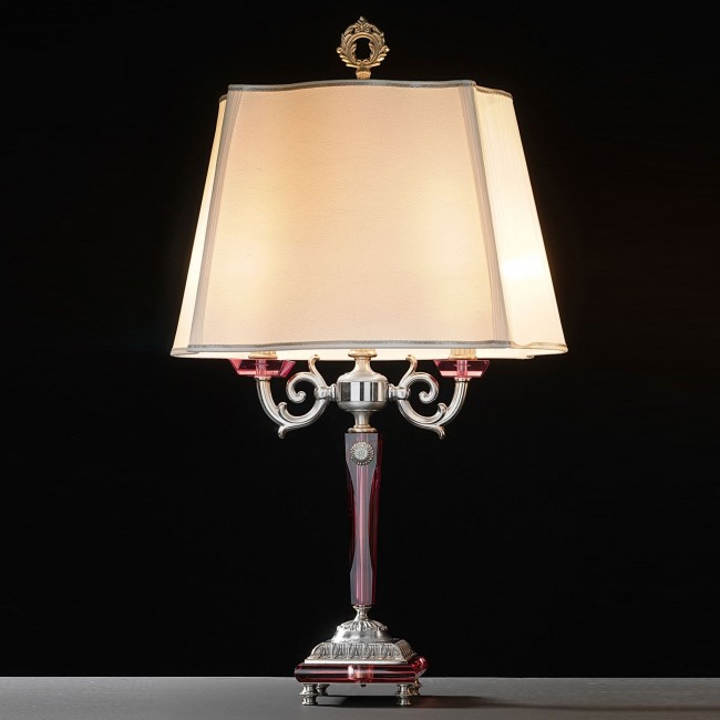 Настольная лампа Euroluce Ermes LG2 silver Antique rose Настольная лампа Euroluce Ermes LG2 silver Antique rose