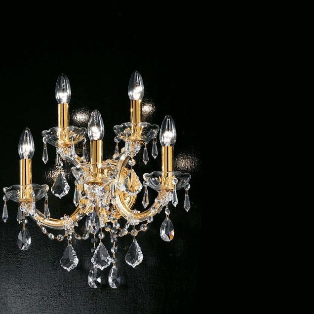 Бра Masiero Ottocento VE 942 A5 MT Half cut glass Бра Masiero Ottocento VE 942 A5 MT Half cut glass