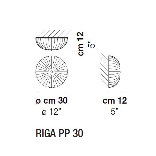 Потолочный светильник Vistosi Riga PP 30 E14 CR/GA OR Потолочный светильник Vistosi Riga PP 30 E14 CR/GA OR