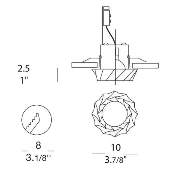 Встраиваемый спот (точечный светильник) Leucos HELIOS F 0002256 Встраиваемый спот (точечный светильник) Leucos HELIOS F 0002256