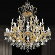Люстра Beby Group Novecento 907/18+12 Light gold CUT CRYSTAL Люстра Beby Group Novecento 907/18+12 Light gold CUT CRYSTAL