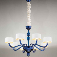 Люстра Renzo Del Ventisette Contemporary L 14552/8 CP DEC. MURANO BLU AVIO + 0Z Люстра Renzo Del Ventisette Contemporary L 14552/8 CP DEC. MURANO BLU AVIO + 0Z