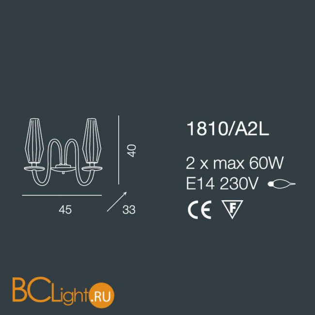 Бра Bellart Karma 1810/A2L 05/P09