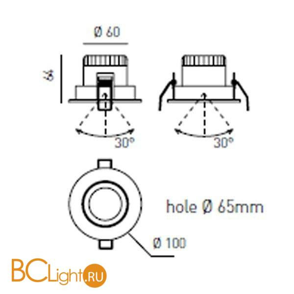 Встраиваемый спот (точечный светильник) Axo light Deminio 20 506 07 Встраиваемый спот (точечный светильник) Axo light Deminio 20 506 07