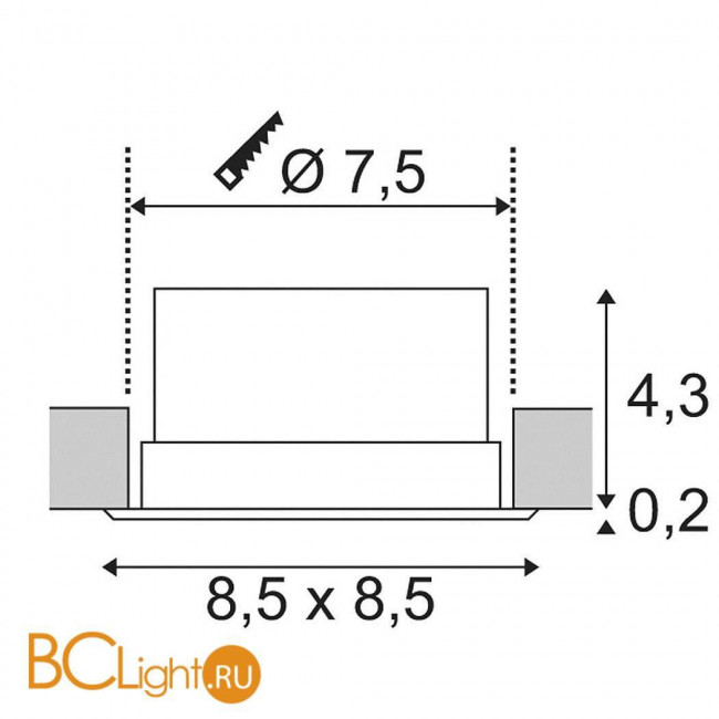 Встраиваемый спот (точечный светильник) SLV Verlux 112682 Встраиваемый спот (точечный светильник) SLV Verlux 112682
