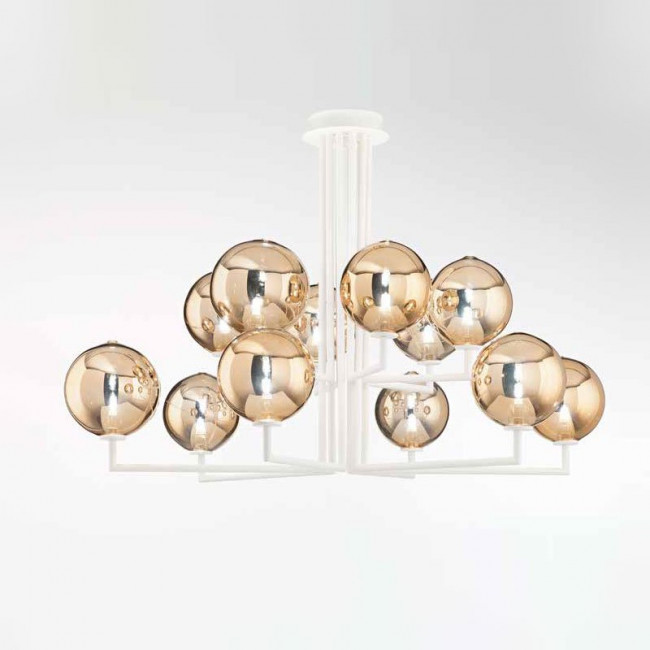 Потолочная люстра Renzo Del Ventisette Ohlala PL14540/12 DEC. 0148 SFERE oro Потолочная люстра Renzo Del Ventisette Ohlala PL14540/12 DEC. 0148 SFERE oro