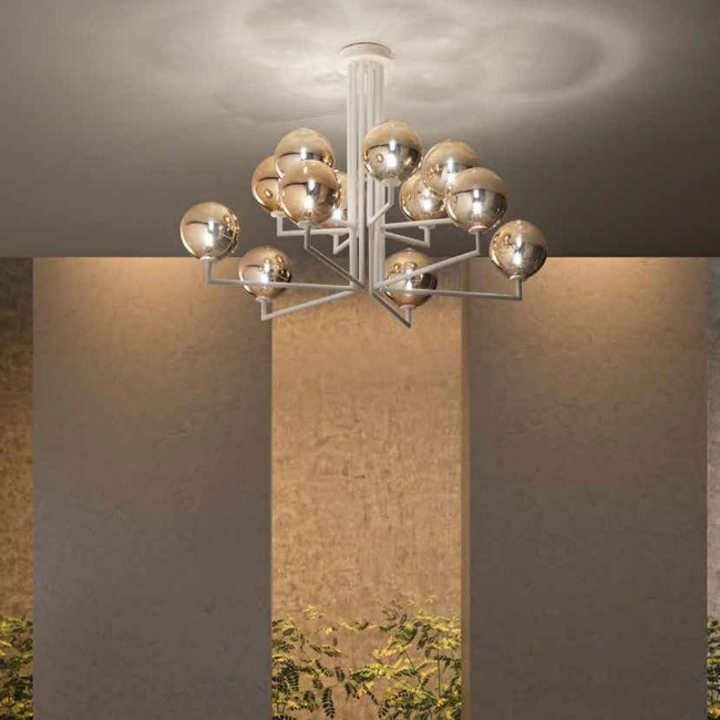 Потолочная люстра Renzo Del Ventisette Ohlala PL14540/12 DEC. 0148 SFERE oro Потолочная люстра Renzo Del Ventisette Ohlala PL14540/12 DEC. 0148 SFERE oro