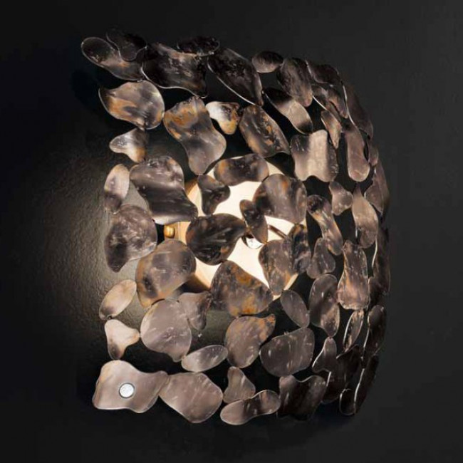 Настенный светильник IDL Twister 509/4A-G brown corten with light gold chains Настенный светильник IDL Twister 509/4A-G brown corten with light gold chains