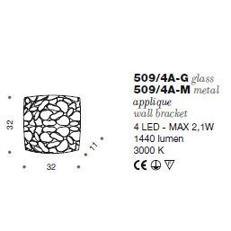 Настенный светильник IDL Twister 509/4A-G brown corten with light gold chains Настенный светильник IDL Twister 509/4A-G brown corten with light gold chains