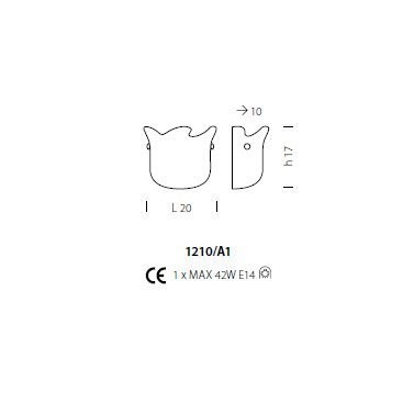 Настенный светильник Sylcom Contarini 1210/A1 B CO
