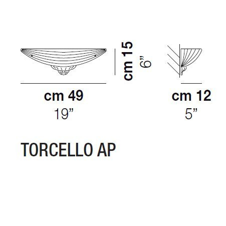 Настенный светильник Vistosi Torcello AP ALO CR/GA OR Настенный светильник Vistosi Torcello AP ALO CR/GA OR