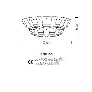 Потолочный светильник Sylcom Tribuno 470/154 CR