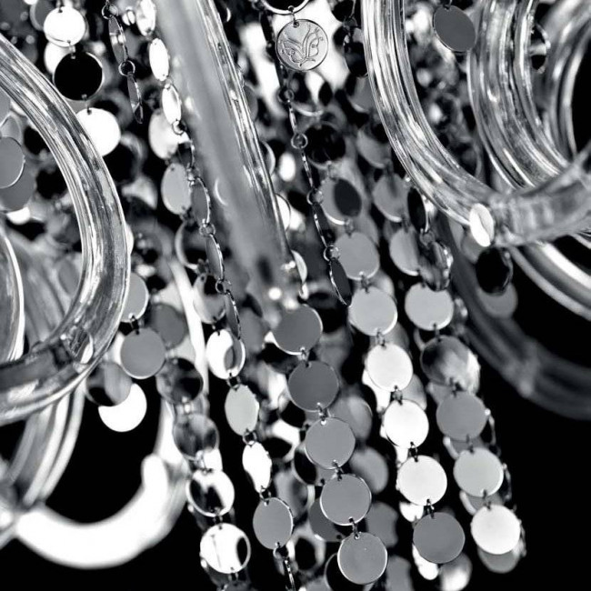 Люстра Beby Group Prive 0215B03 Chrome Silver Cortina White Люстра Beby Group Prive 0215B03 Chrome Silver Cortina White