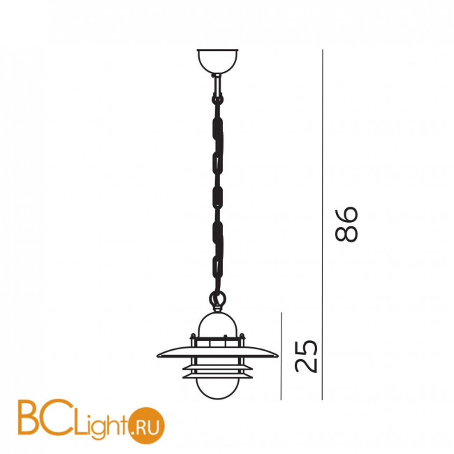 Уличный подвесной светильник Norlys Oslo 240A/GA