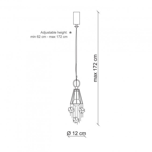 Подвесной светильник Baga Margherita 7428