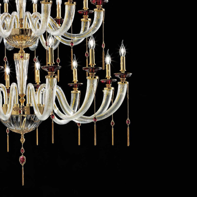 Люстра Euroluce Julienne L12+12+6 Gold Clear