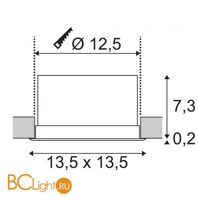 Встраиваемый спот (точечный светильник) SLV Verlux 112692 Встраиваемый спот (точечный светильник) SLV Verlux 112692