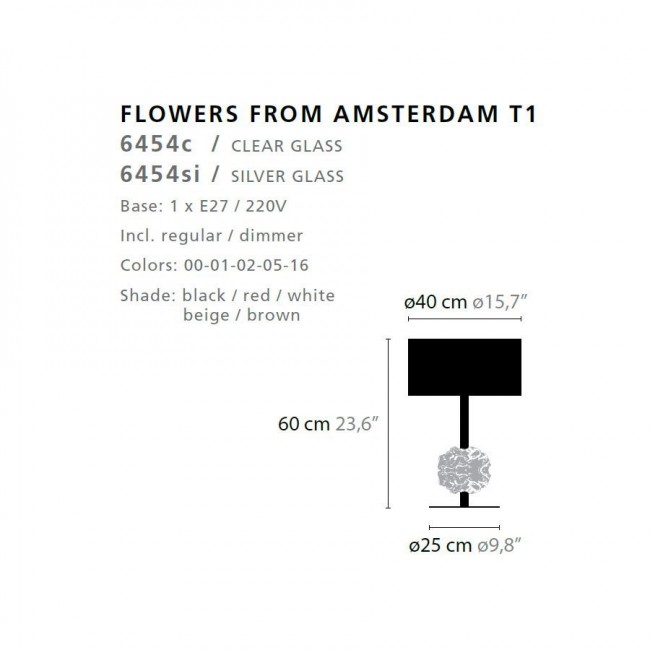 Настольная лампа Ilfari Flowers from Amsterdam T1 Beige shade 10841 02 Настольная лампа Ilfari Flowers from Amsterdam T1 Beige shade 10841 02