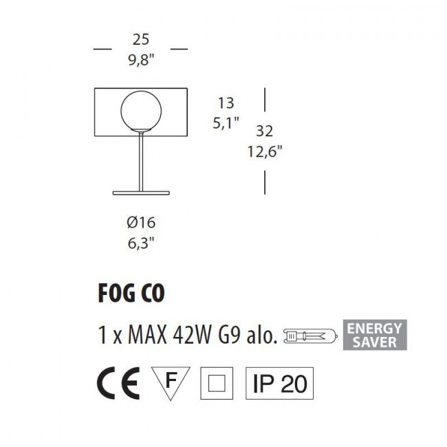 Настольная лампа Morosini Fog CO 0200CO08MKAL