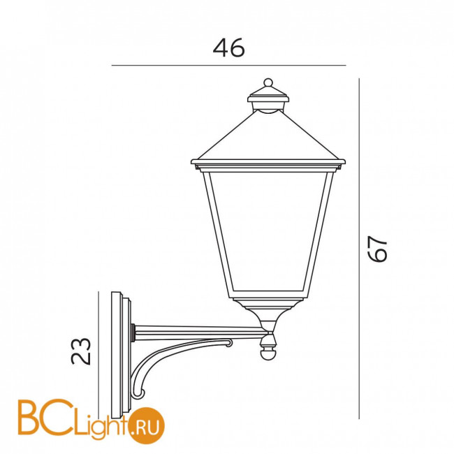 Уличный настенный светильник Norlys London 490B