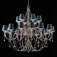 Люстра Euroluce Arcobaleno L12+6 Silver Fume Green Люстра Euroluce Arcobaleno L12+6 Silver Fume Green