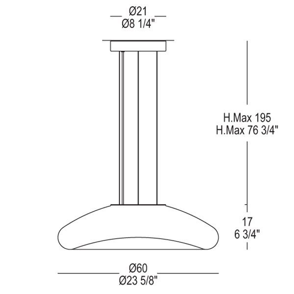 Подвесной светильник Leucos KEYRA 60 S 0002306