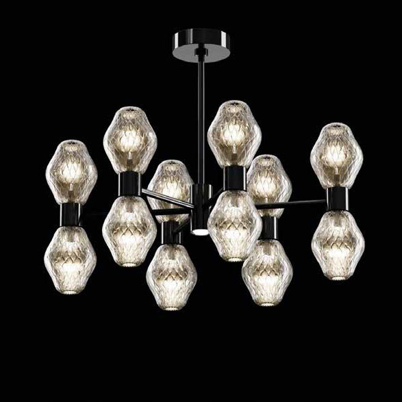 Потолочная люстра Beby Group Peonia 7701B06 Glossy Black Silver Cortina Потолочная люстра Beby Group Peonia 7701B06 Glossy Black Silver Cortina