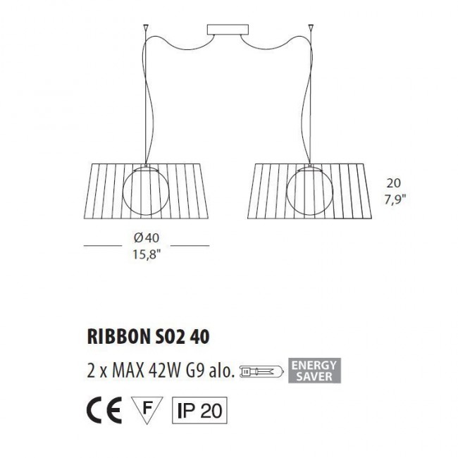 Подвесной светильник Morosini Ribbon SO2 40 0484SO08MKAL Подвесной светильник Morosini Ribbon SO2 40 0484SO08MKAL