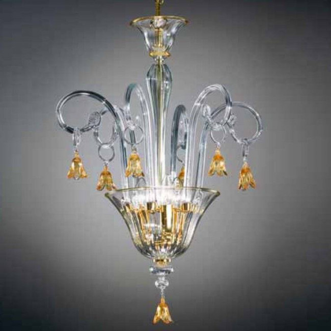 Подвесной светильник Vetri Lamp 90/S Cristallo/Ambra Подвесной светильник Vetri Lamp 90/S Cristallo/Ambra