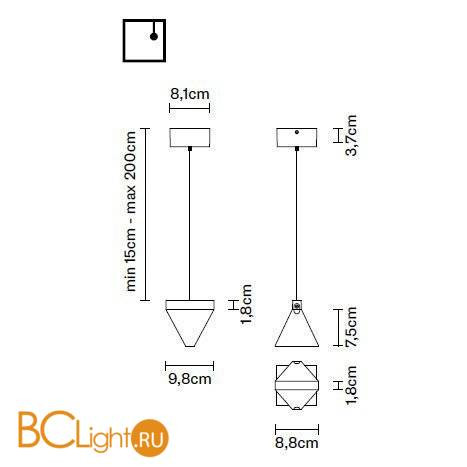 Подвесной светильник Fabbian Tripla F41 A01 76 Подвесной светильник Fabbian Tripla F41 A01 76