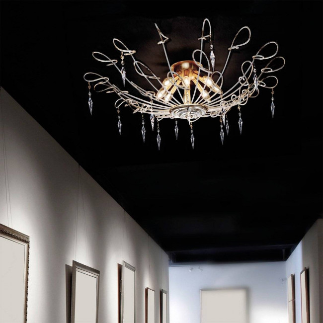 Потолочный светильник Masca Mozart 1874/8PL Gesso oro Потолочный светильник Masca Mozart 1874/8PL Gesso oro