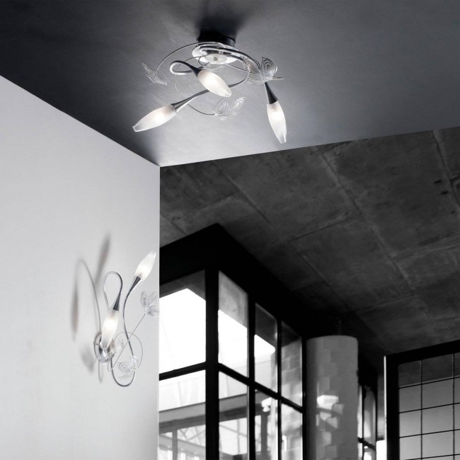 Бра Masca Peacock 1869/A2 Argento bianco Бра Masca Peacock 1869/A2 Argento bianco