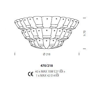 Потолочный светильник Sylcom Tribuno 470/218 ORO