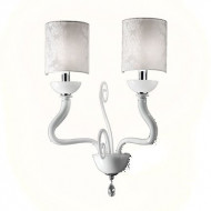 Бра Renzo Del Ventisette Contemporary A 14457/2 CP B DEC. MURANO BIANCO + CROMO M B Бра Renzo Del Ventisette Contemporary A 14457/2 CP B DEC. MURANO BIANCO + CROMO M B