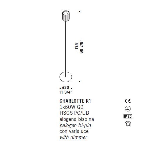 Торшер De Majo CHARLOTTE R1 0CHAR0R10 Торшер De Majo CHARLOTTE R1 0CHAR0R10