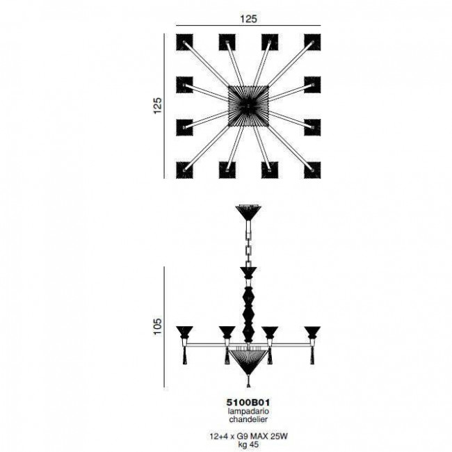 Люстра Beby Group Crystal sand 5100B01 Chrome Люстра Beby Group Crystal sand 5100B01 Chrome