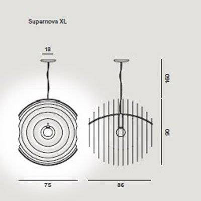 Подвесной светильник Foscarini Supernova 102007SP7 66 Подвесной светильник Foscarini Supernova 102007SP7 66