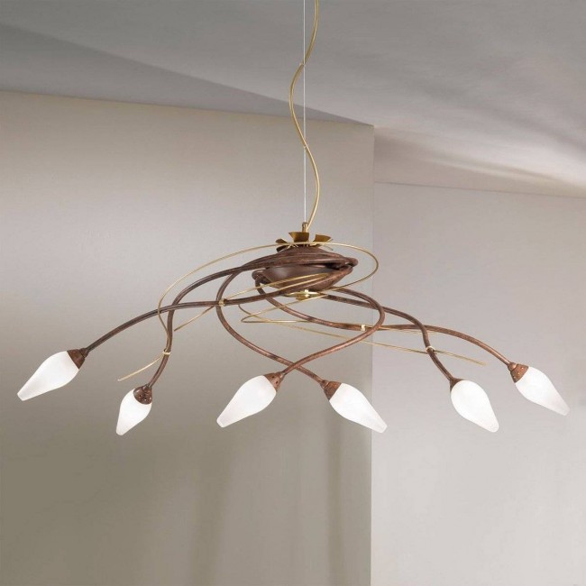 Люстра Masca Armonia 1832/6 Tabacco oro / Glass 505 Люстра Masca Armonia 1832/6 Tabacco oro / Glass 505