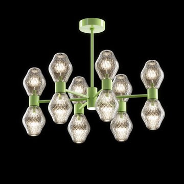 Потолочная люстра Beby Group Peonia 7701B06 Green Gold Silver Cortina