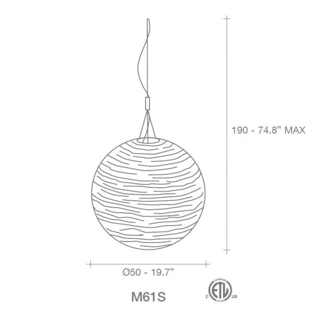 Подвесной светильник Terzani Magdalena M61S H5 C8 Подвесной светильник Terzani Magdalena M61S H5 C8
