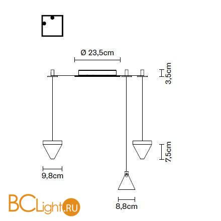 Подвесной светильник Fabbian Tripla F41 G01 11 Подвесной светильник Fabbian Tripla F41 G01 11