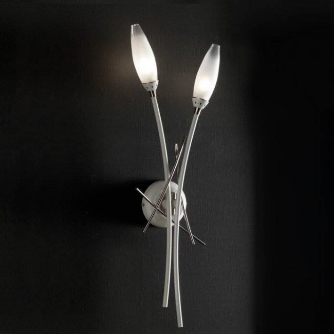 Бра Masca Shanghai 1870/A2 Bianco mat nichel / Glass 591 Бра Masca Shanghai 1870/A2 Bianco mat nichel / Glass 591