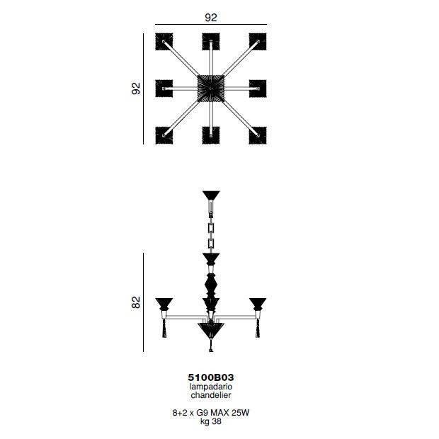 Люстра Beby Group Crystal sand 5100B03 Chrome Люстра Beby Group Crystal sand 5100B03 Chrome