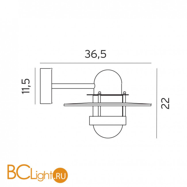 Уличный настенный светильник Norlys Bergen 270B