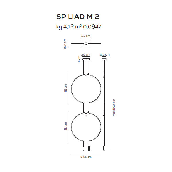 Подвесной светильник Axo Light Liaison SP LIAD M 2 NE OO LED Подвесной светильник Axo Light Liaison SP LIAD M 2 NE OO LED