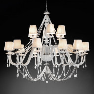 Люстра Euroluce Arcobaleno L12+6 Silver White Ivory Люстра Euroluce Arcobaleno L12+6 Silver White Ivory