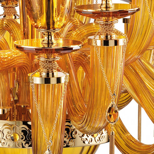 Люстра Euroluce Julienne L12+6+6 Gold Amber