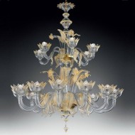 Люстра Vetri Lamp 86/12+6 Cristallo/Oro 24 Kt. Люстра Vetri Lamp 86/12+6 Cristallo/Oro 24 Kt.