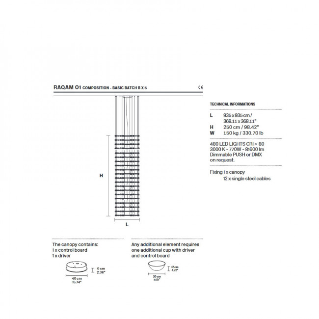 Подвесной светильник Masiero Raqam O1 COMPOSITION - BASIC BATCH B X 5 CH TR Подвесной светильник Masiero Raqam O1 COMPOSITION - BASIC BATCH B X 5 CH TR
